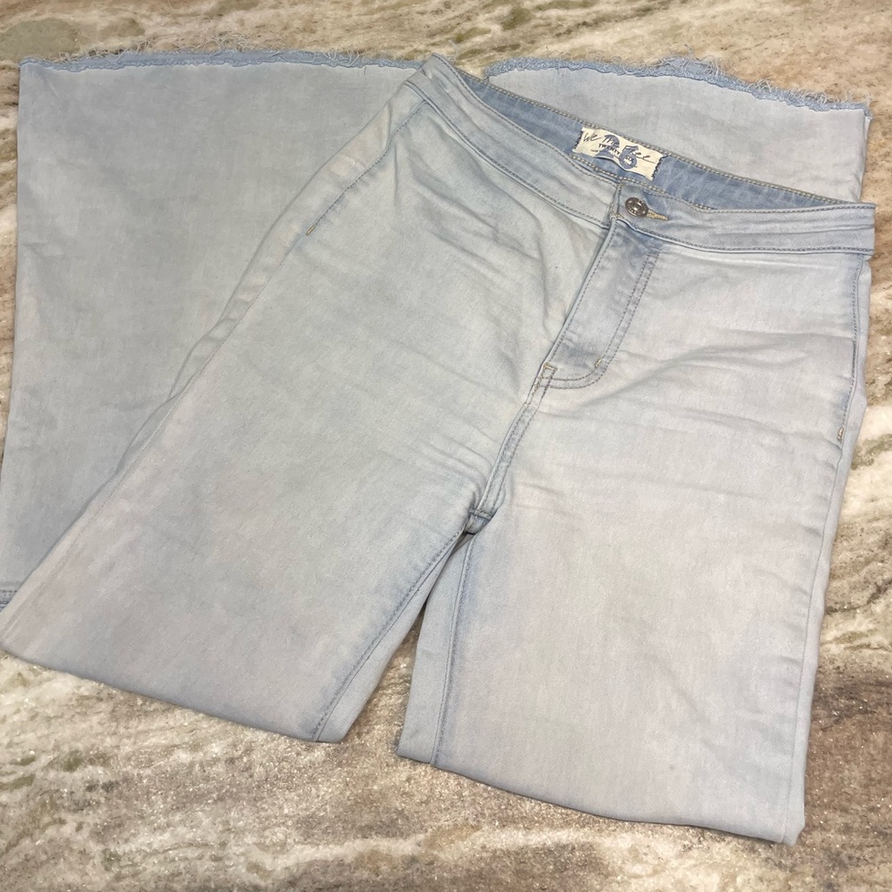 Free people high rise flare jeans light wash